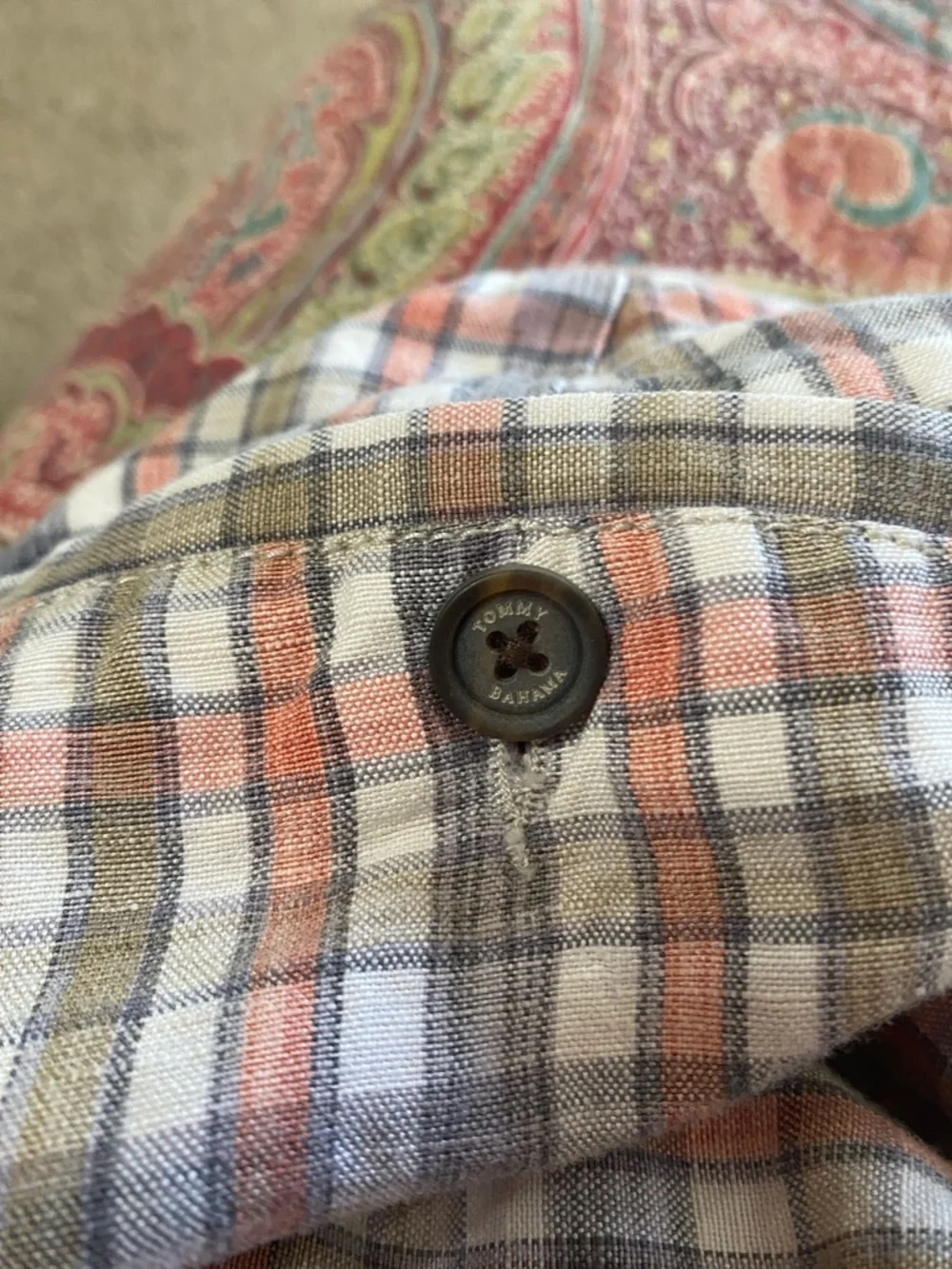 Tommy Bahama Plaid Shorts Size Waist 38